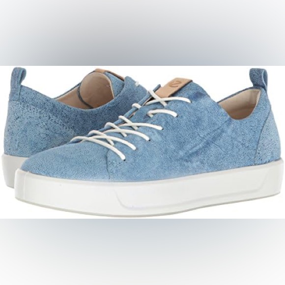 Ecco Women's Soft 8 Fashion Sneaker, Indigo/White